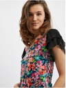 Orsay Bluză pentru femei cu model floral albastru-negru ORSAY