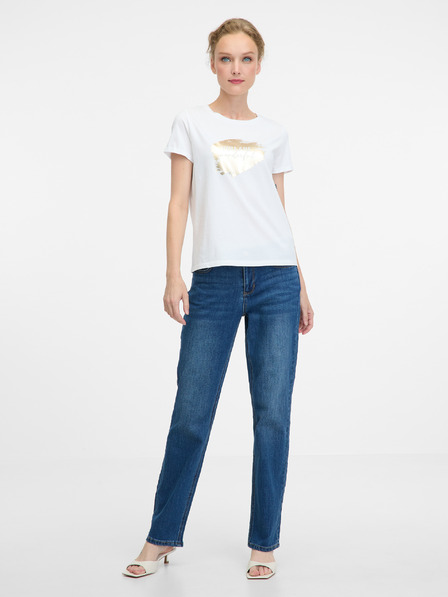 Orsay Tricou alb cu mânecă scurtă pentru femei ORSAY