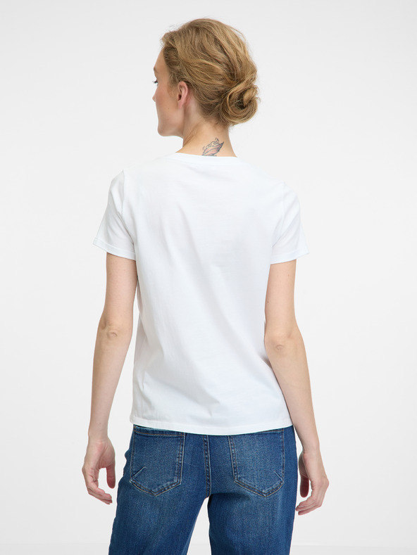 Orsay Tricou alb cu mânecă scurtă pentru femei ORSAY
