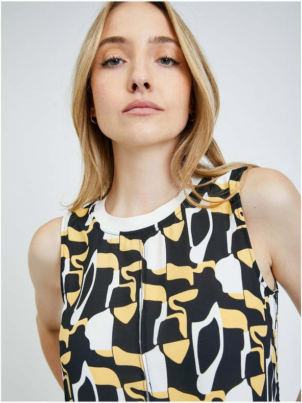 Orsay Bluză cu model alb și negru ORSAY