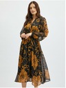 Orsay Rochie midi cu flori de damă maro-negru ORSAY