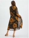 Orsay Rochie midi cu flori de damă maro-negru ORSAY
