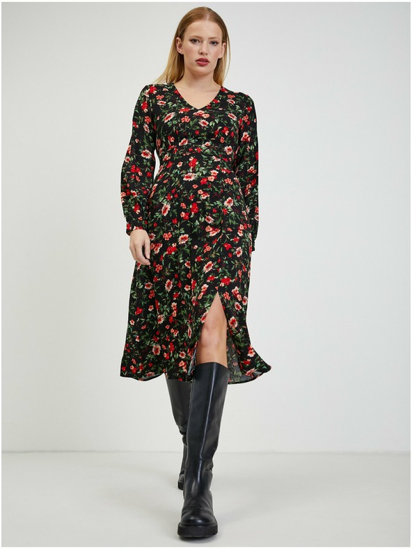Orsay Rochie cu model floral roșu-negru de damă ORSAY