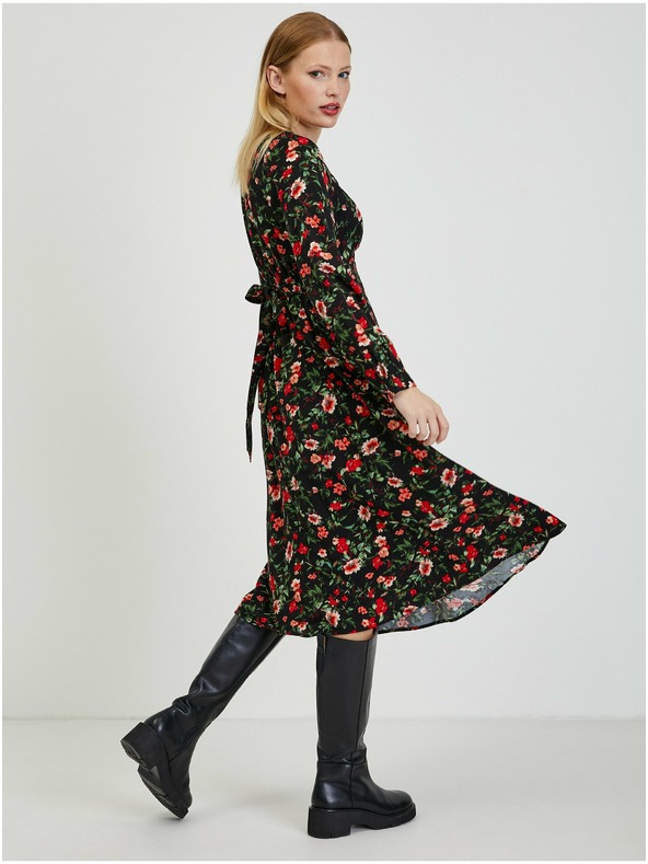 Orsay Rochie cu model floral roșu-negru de damă ORSAY