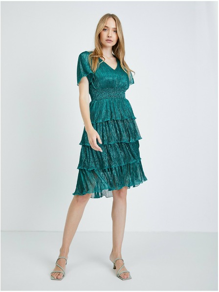 Orsay Rochie verde cu volane ORSAY