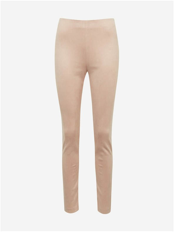 Orsay Pantaloni de damă roz deschis cu finisaj piele întoarsă ORSAY