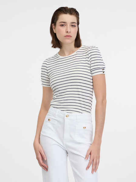 Orsay Tricou în dungi cremă pentru femei ORSAY