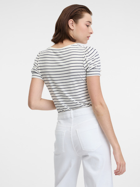 Orsay Tricou în dungi cremă pentru femei ORSAY