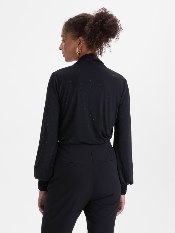 Orsay Bluză neagră pentru femei cu pietricele ORSAY