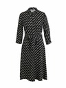 Orsay Rochie neagră cu imprimeu stil cămașă pentru femei ORSAY