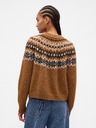 GAP Cardigan oversize Fair Isle cu amestec de lână GAP