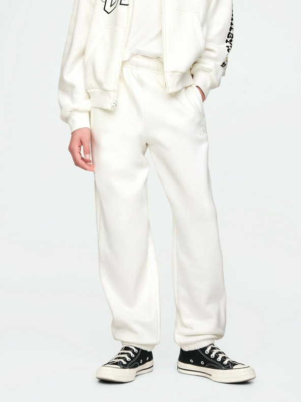 GAP Pantaloni de trening fleece logo army pentru copii GAP