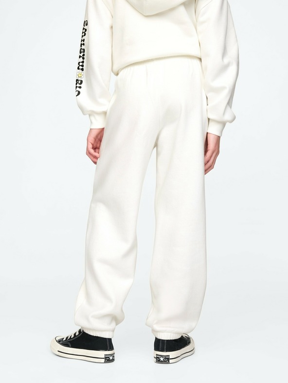 GAP Pantaloni de trening fleece logo army pentru copii GAP