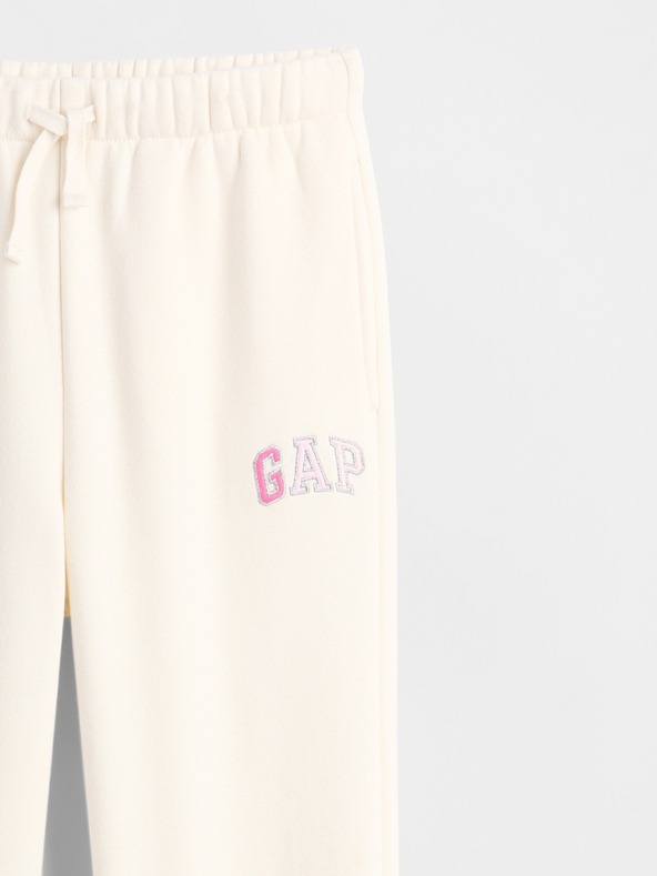 GAP Pantaloni de trening fleece logo army pentru copii GAP
