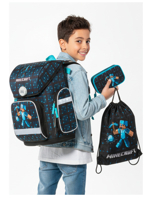 BAAGL  Ergo Minecraft Blue Axe Set de școală