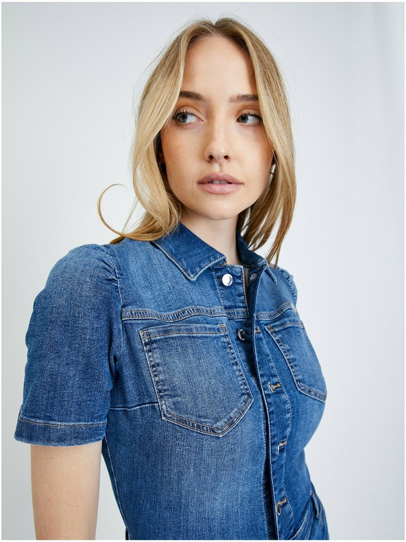 Orsay Rochie tip cămașă din denim albastră ORSAY
