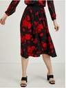 Orsay Fustă cu model floral roșu-negru de damă ORSAY