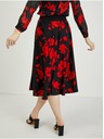 Orsay Fustă cu model floral roșu-negru de damă ORSAY