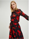 Orsay Fustă cu model floral roșu-negru de damă ORSAY