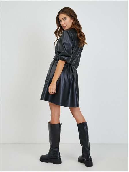 Orsay Rochie de damă neagră din piele cu curea ORSAY