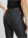 Orsay Pantaloni negri din piele artificială pentru femei ORSAY