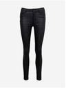Orsay Pantaloni negri din piele artificială pentru femei ORSAY
