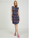 Orsay Rochie de damă neagră cu flori ORSAY