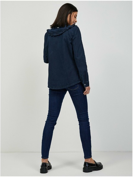 Orsay Cămașă din denim albastru închis ORSAY