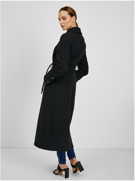 Orsay Palton de iarnă de damă neagră cu amestec de lână ORSAY