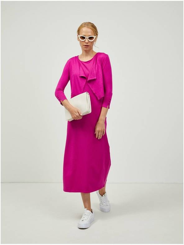 Orsay Cardigan scurt roz închis cu mâneci 3/4 ORSAY