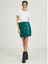 Orsay Fustă de damă din imitație de piele verde ORSAY