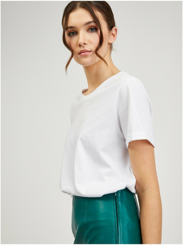 Orsay Fustă de damă din imitație de piele verde ORSAY