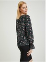Orsay Bluză de damă neagră florală ORSAY