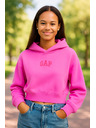 GAP Bluză crop oversize Logo GAP