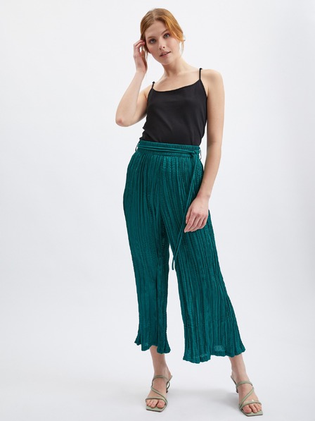 Orsay Pantaloni de damă de culoare verde închis ORSAY