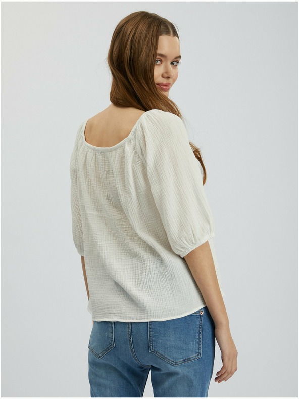 Orsay Bluză de damă albă ORSAY