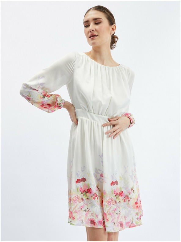 Orsay Rochie florală de damă roz-crem ORSAY