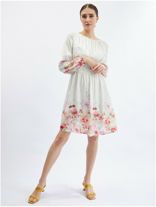 Orsay Rochie florală de damă roz-crem ORSAY