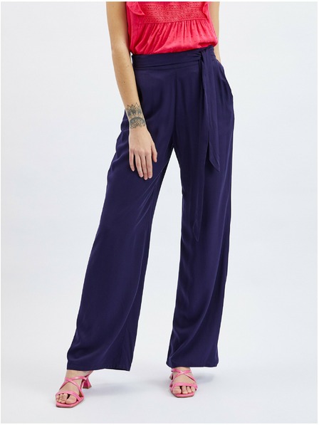 Orsay Pantaloni largi pentru femei ORSAY albastru închis