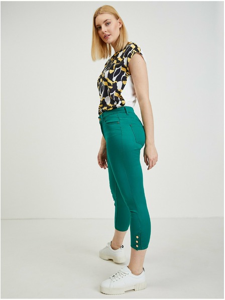 Orsay Pantaloni trei sferturi de damă verzi ORSAY