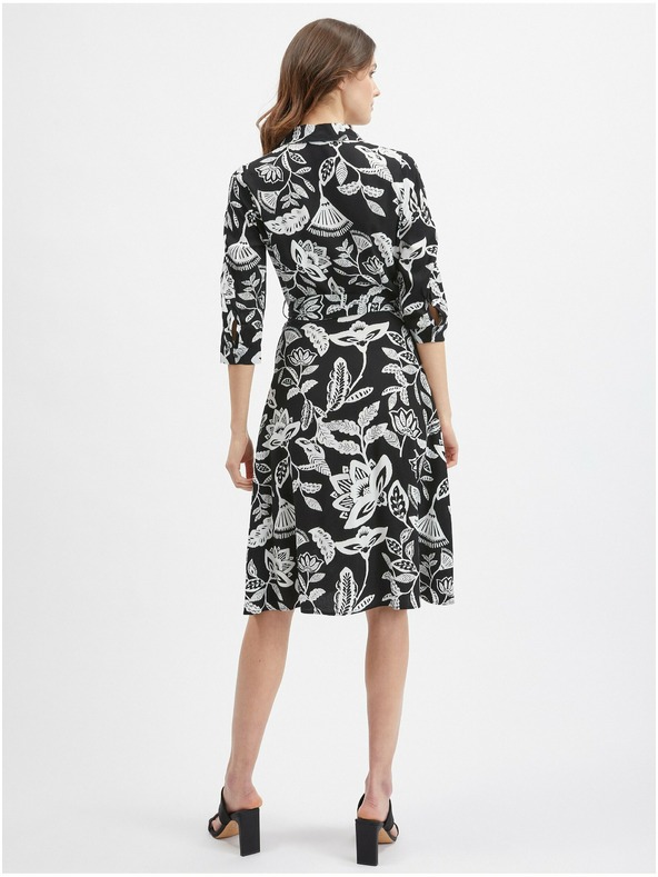 Orsay Rochie florală de damă neagră ORSAY