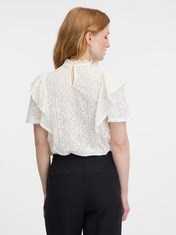 Orsay Bluză albă de dantelă pentru femei ORSAY