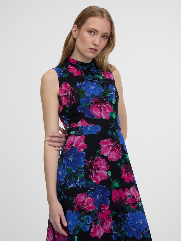 Orsay Rochie maxi florala de damă neagră ORSAY