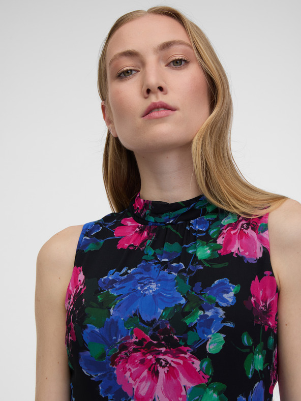 Orsay Rochie maxi florala de damă neagră ORSAY