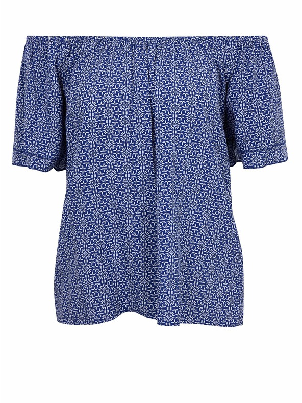Orsay Bluză de damă albastră cu model ORSAY