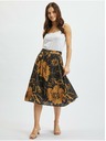 Orsay Fustă de damă din satin floral maro-negru ORSAY
