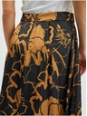 Orsay Fustă de damă din satin floral maro-negru ORSAY
