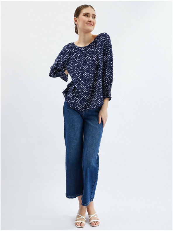 Orsay Bluză de damă cu buline albastru închis ORSAY