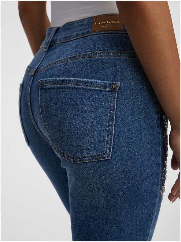 Orsay Blugi albaștri de damă slim fit ORSAY