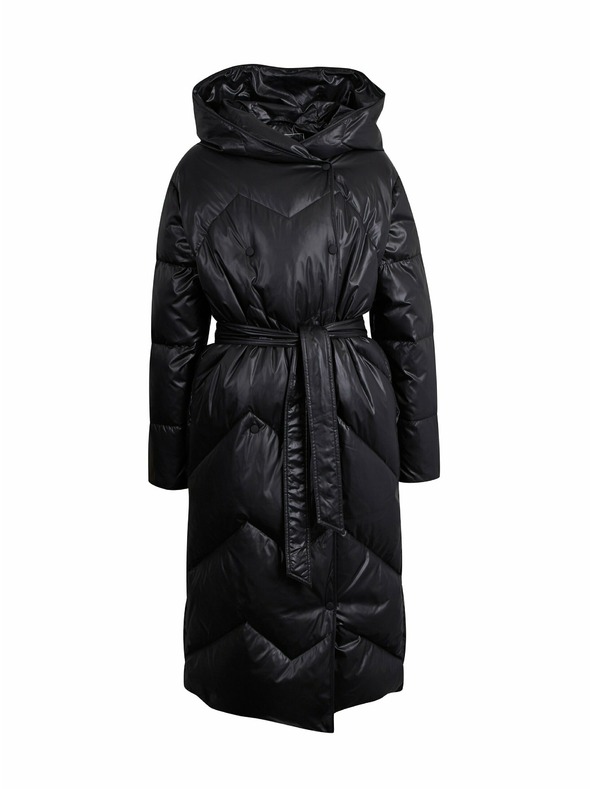 Orsay Geacă lungă matlasată neagră pentru femei ORSAY